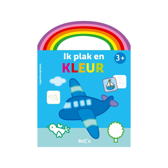 Ik Plak En Kleur 3+ Vliegtuig Blauw