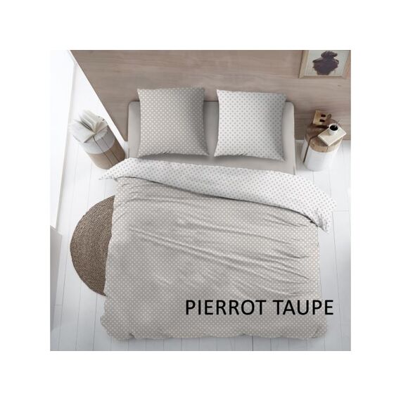 Dekbedovertrek Kat Pierrot Taupe 270X220+2