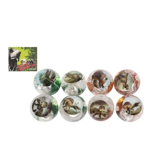 Dinoworld Stuiterbal Dinosaurier Met Licht 6.5Cm 8 Assortimenten Prijs Per Stuk