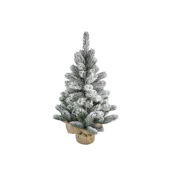 Brampton Pe White Flocked Table Tree 45Cm Burlap