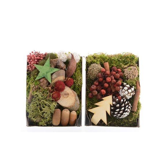 Kerstdeco Naturel 14X20Cm Natuur/Kleur 2 Assortimenten Prijs Per Stuk