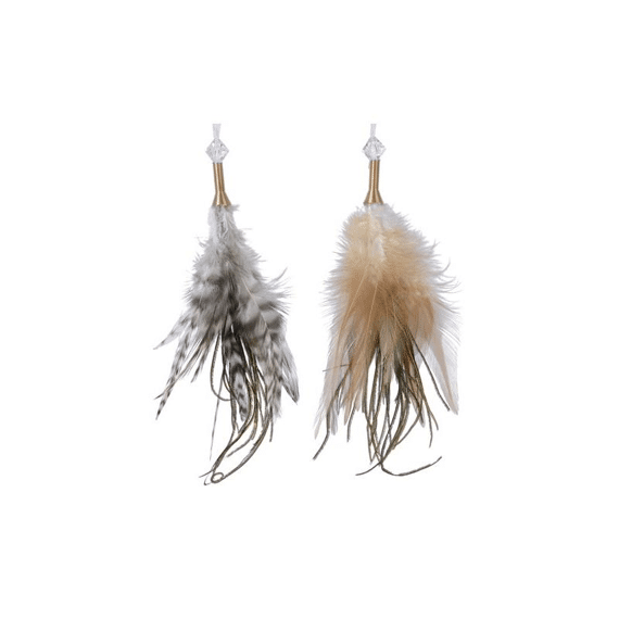 Kwast Veren Hang 4X20Cm Naturel 2 Assortimenten Prijs Per Stuk