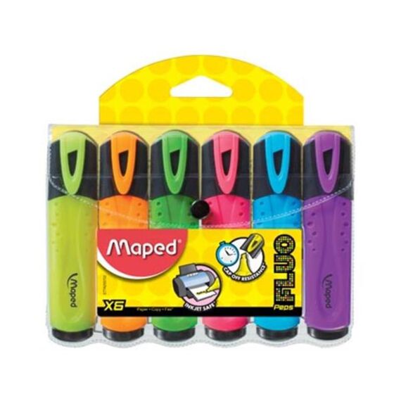 Maped Tekstmarker Fluo Pep'S Classic  6 Stiften