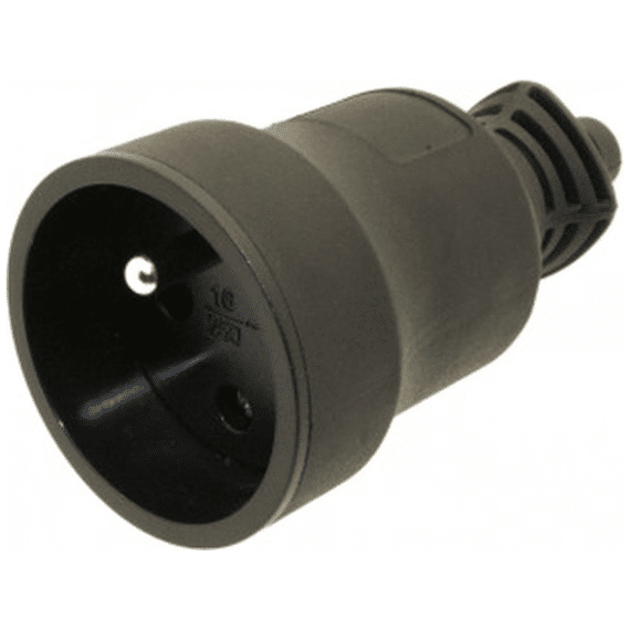 Koppelstekker Rubber Zwart