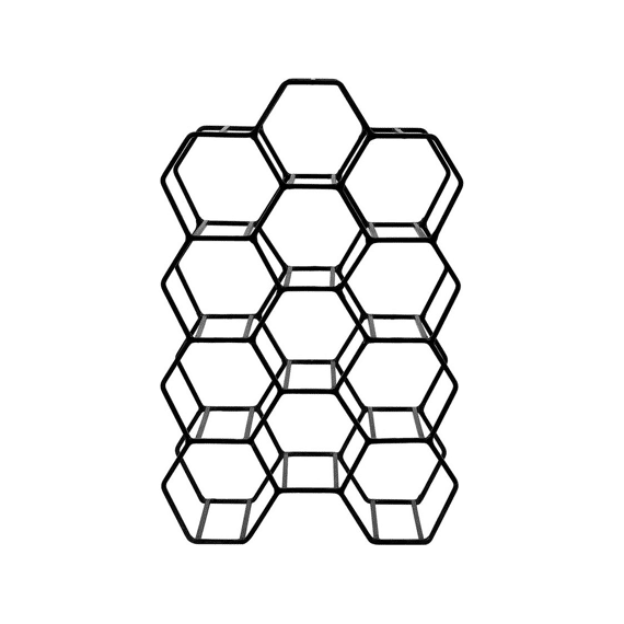 Wine Rack 12 Bottles 30x18x46cm Salbris Matt Black