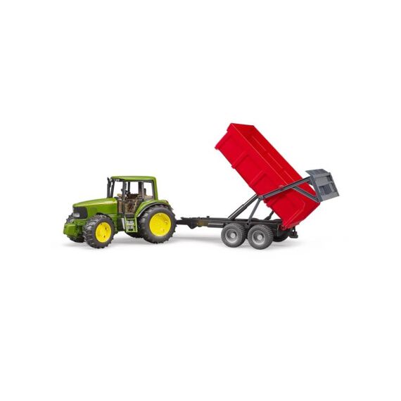 Bruder 02057 John Deere 6920 With Red Tipping Trailer