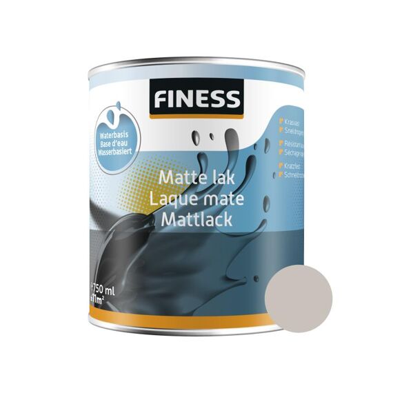 Finess Mat Lak Waterbasis Bi 750Ml Grind