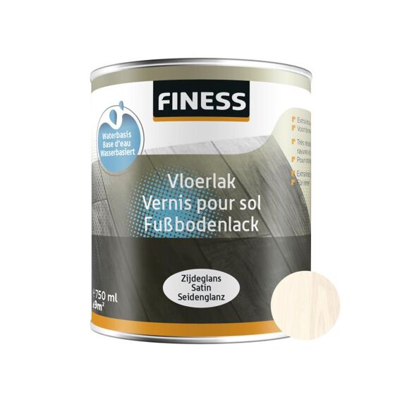 Finess Vloerlak Zijdegl Bi 750Ml White Wash