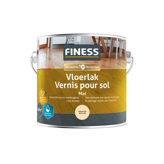 Finess Vloerlak Mat Binnen 2.5L Kleurloos