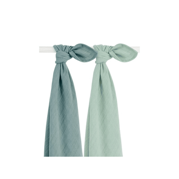Jollein Bamboe Multidoek Large 115X115Cm Ash Green (2Pack)
