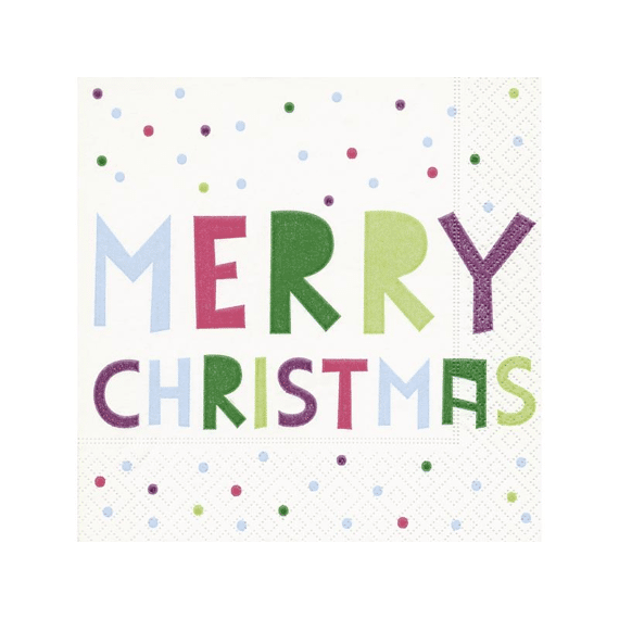 Servetten 33X33Cm 20St. Joyful Xmas