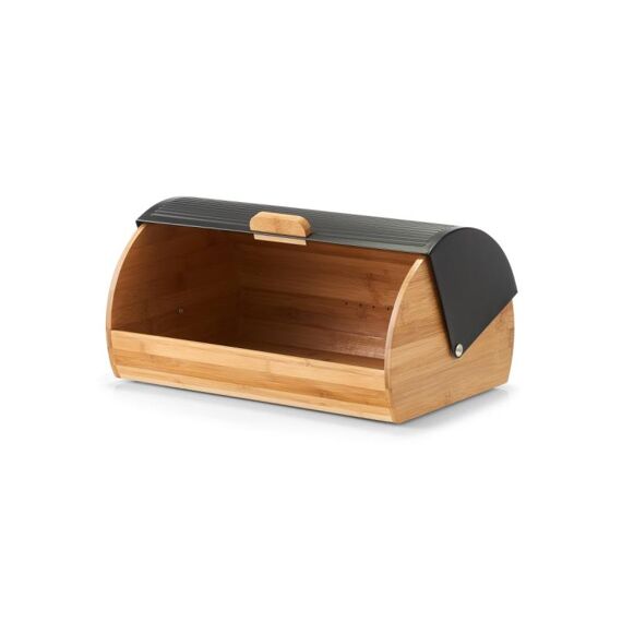 Bread Bin Bamboo/Metal Black