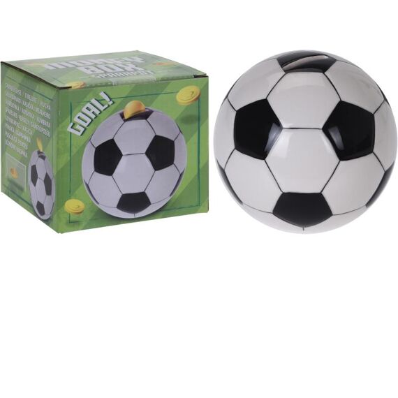 Spaarpot Voetbal 11.5X11.5X10.1Cm Zwart/Wit Dolomiet