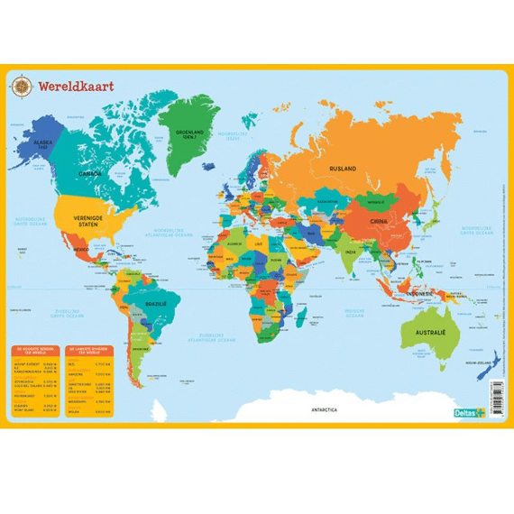 Educatieve Onderleggers - De Wereldkaart