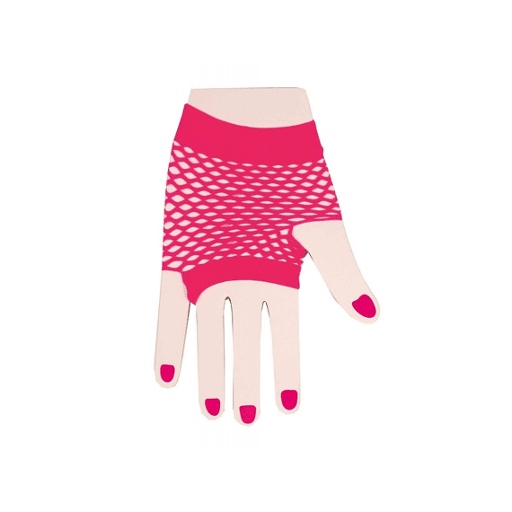 Handschoen Kort Visnet Fuchsia