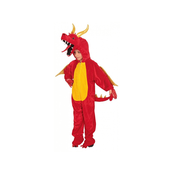 Kostuum Plush Draak Rood 116