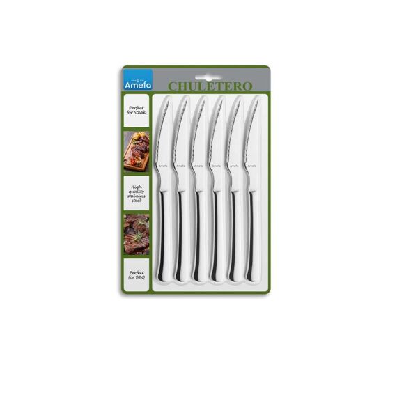 Amefa 7038 Chuletero 6-Pcs Steak Knife Set