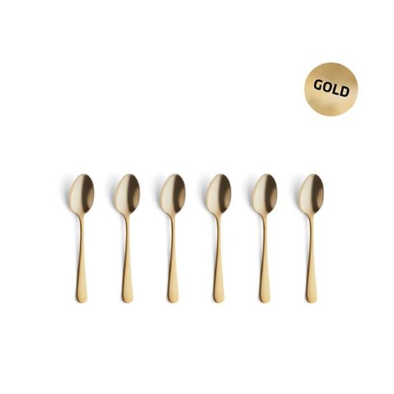 Amefa Austin Austin 6 Mocca Spoons Gold Pvd