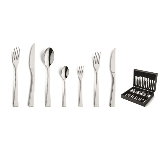 Amefa Livia Trendy 84-Pc Cutlery Set In Wooden Cabinet