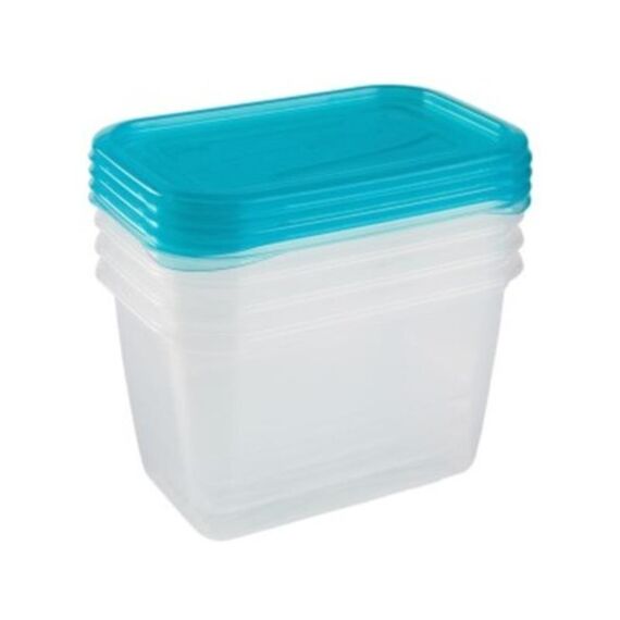 Keeeper Fredo Fresh Vershouddozen Transp/Blauw 15X10X8Cm 0.75L Set/4