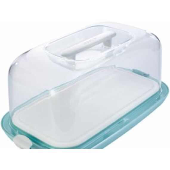 Keeeper Gino Cake Box Rechth. Transparant-Aqua 48X25X18Cm