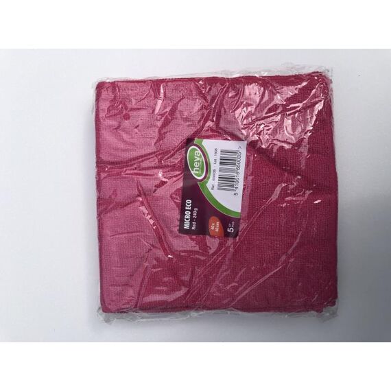 Heva Microvezeldoek 5Pack 40X40 Rood