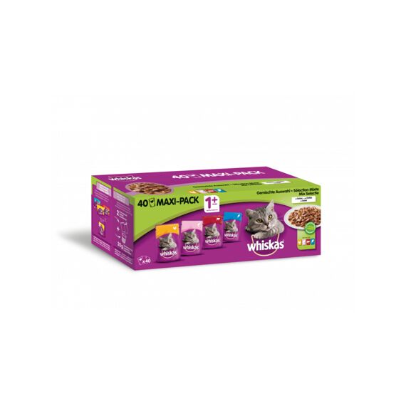 Whiskas Pouch Adult 1+ Gemixte Selectie 40X85Gr