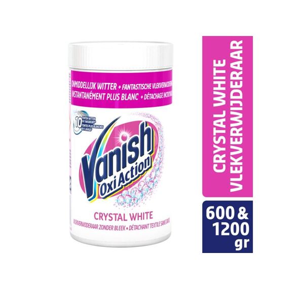 Vanish Wasmiddel Poeder Crystal White 600Gr