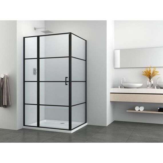 Loft Game Walk-In Gesloten Zwart 90X120