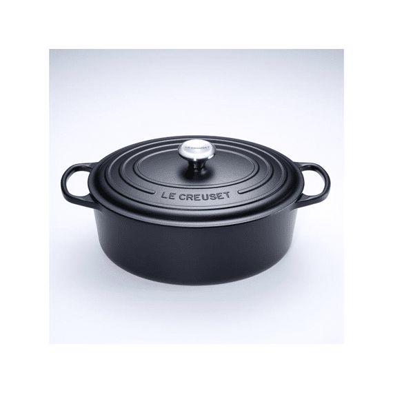 Ovale Braad-/Stoofpan 33Cm Mat Zwart Rs Knop