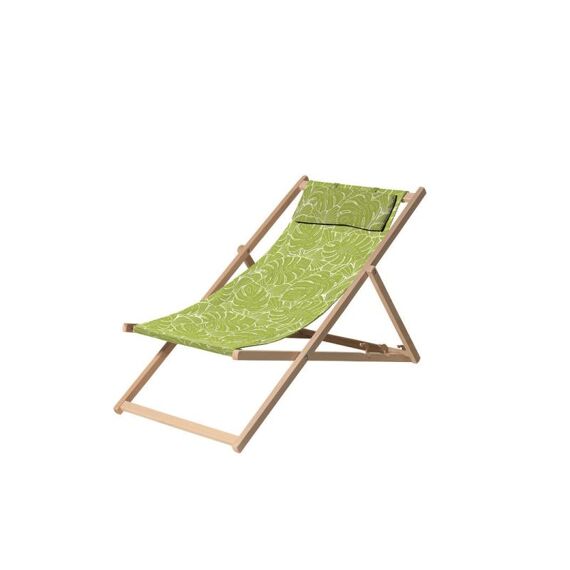 Houten Strandstoel Outdoor Palm Green