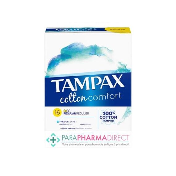 Tampax Tampons Pearl Cotton Comfort Regular 16St