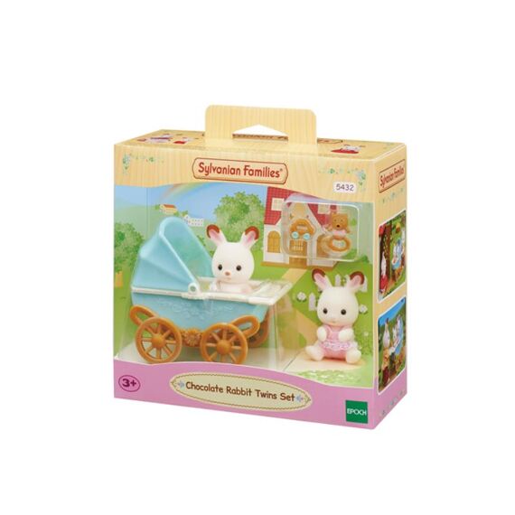 Sylvanian Families Set Tweeling Chocoladekonijn Kinderwagen