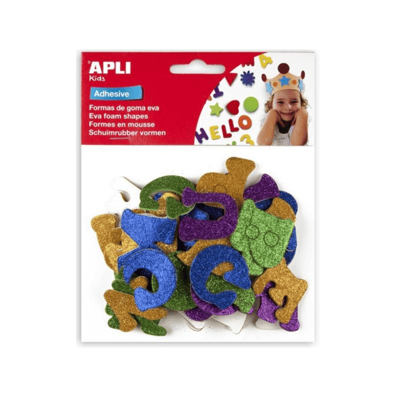 Apli Schuimrubber Glitter Letters Assortiment 52 Stuks