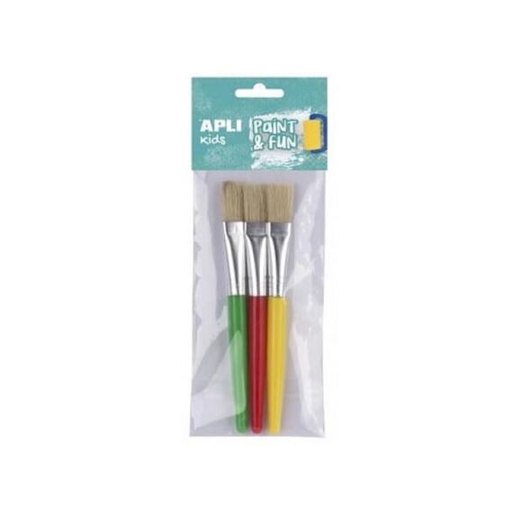 Apli Plastic Jumbo Penselen 1.6Cm 3 Stuks