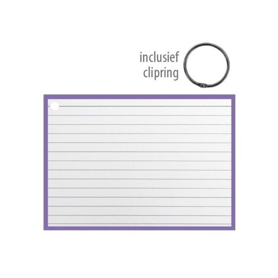 Flashcards A6 Incl. Clipring Paars