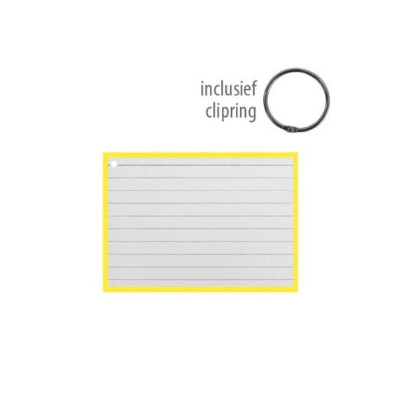 Flashcards A7 Incl. Clipring Geel