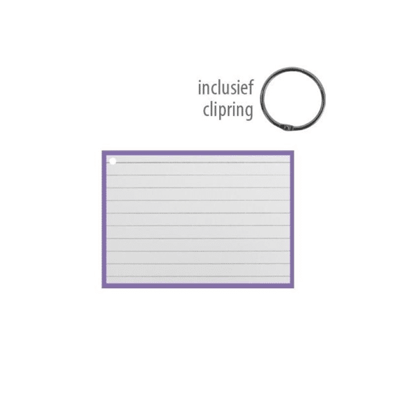 Flashcards A7 Incl. Clipring Paars