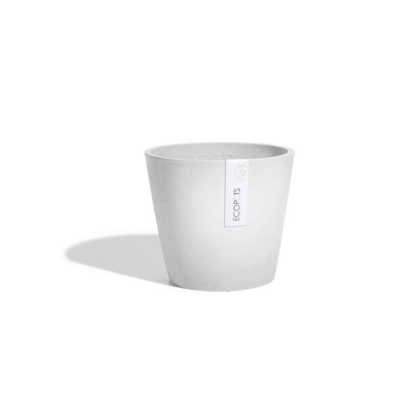 Ecopots Amsterdam Rond Wit Grijs 40X36 cm