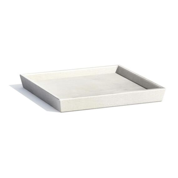 Ecopots Onderschotel Rotterdam White Grey 21X21X2.5Cm