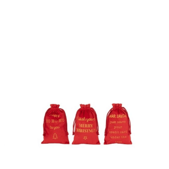 Zak Kerst Eng Velv Rd S Assortiment 3
