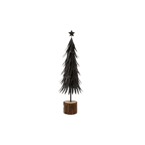 Kerstboom Metaal Glit Zwart S 56,5X15X15Cm