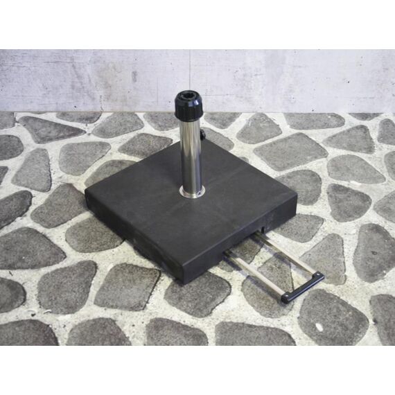 Parasolvoet Black Granite 40Kg Met Trolleysysteem