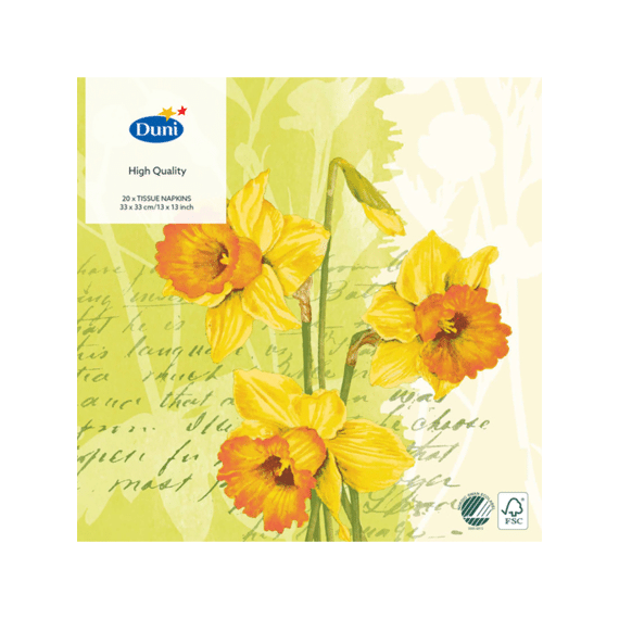 Duni Serviet 33X33Cm 20 Stuks Spring Flowers