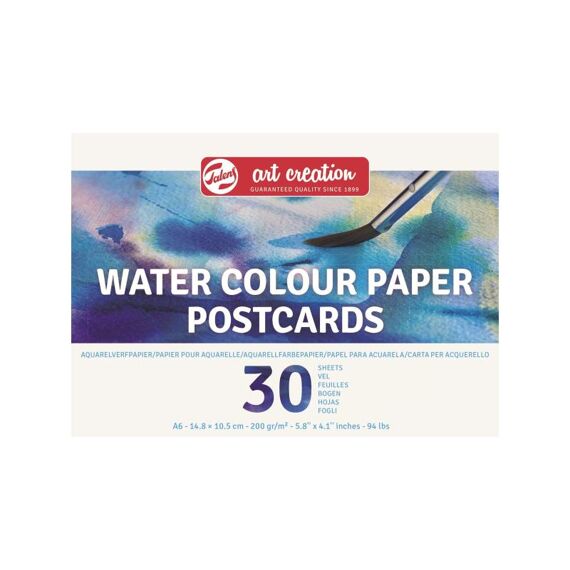 Art Creation Water Colour Paper Postcards 10X15Cm 30St