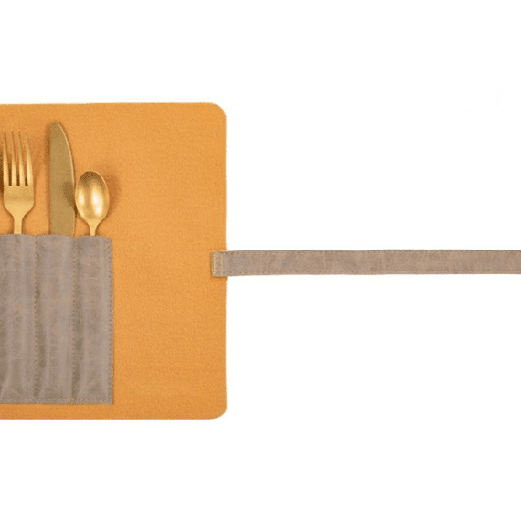 Bestekhouder Truman 22.5X26Cm Taupe Set/2