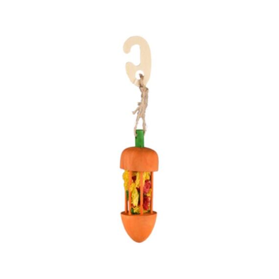 Ks Waris Hanger Wortel Oranje +   Luffa Dia. 4,5X23Cm