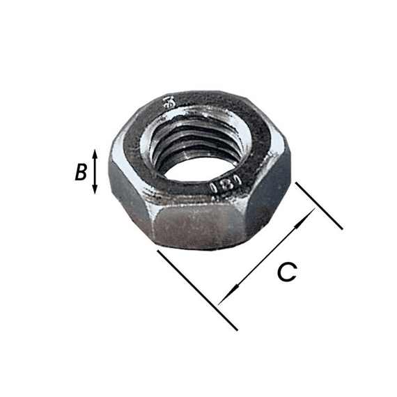 Zeskantmoeren Inox    M5