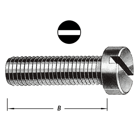 Metaalbouten Cil.Kop Inox M4X30Mm
