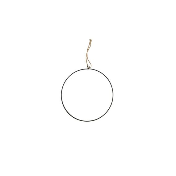 Hanging Circle Metal Diameter 28Cm Zwart